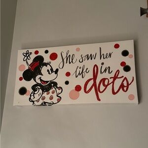 Disney Minnie Mouse Wall Art - Red, Black, White, Pink